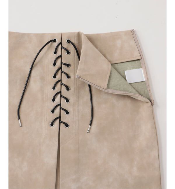 Oriens JOURNAL STANDARD「レースアップフェイクレザースカート」|スカート|