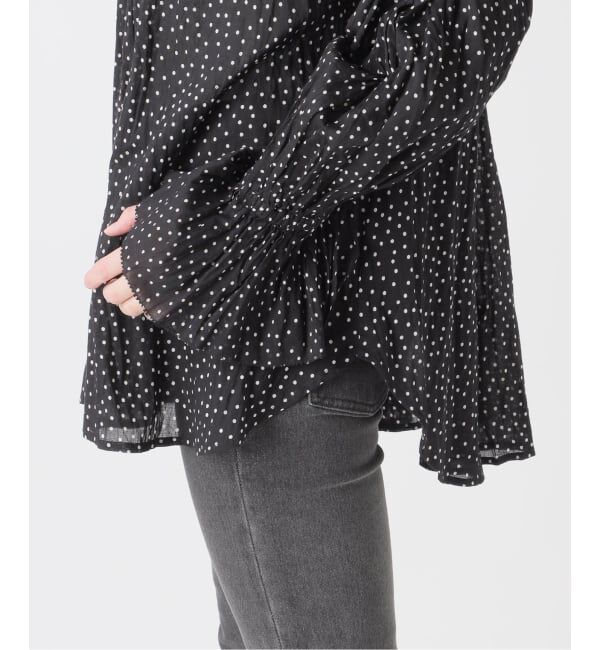 JOURNAL STANDARD relume「［26SS新作］コットンボイルクリンクルタックフリルプルオーバー（ドット柄）」|シャツ・ブラウス|