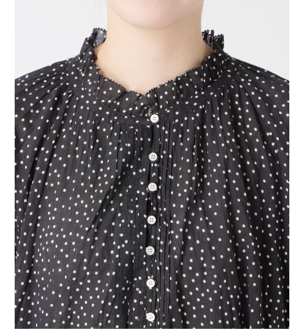 JOURNAL STANDARD relume「［26SS新作］コットンボイルクリンクルタックフリルプルオーバー（ドット柄）」|シャツ・ブラウス|