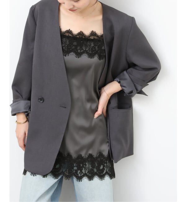 JOURNAL STANDARD relume「《追加予約》サテンレースキャミソール」|キャミソール|グレー