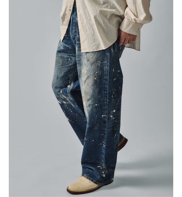 J.S.Homestead「《予約》J.S.Homestead / エイジングデニム ワイド 5ポケ ペイント」|デニム|