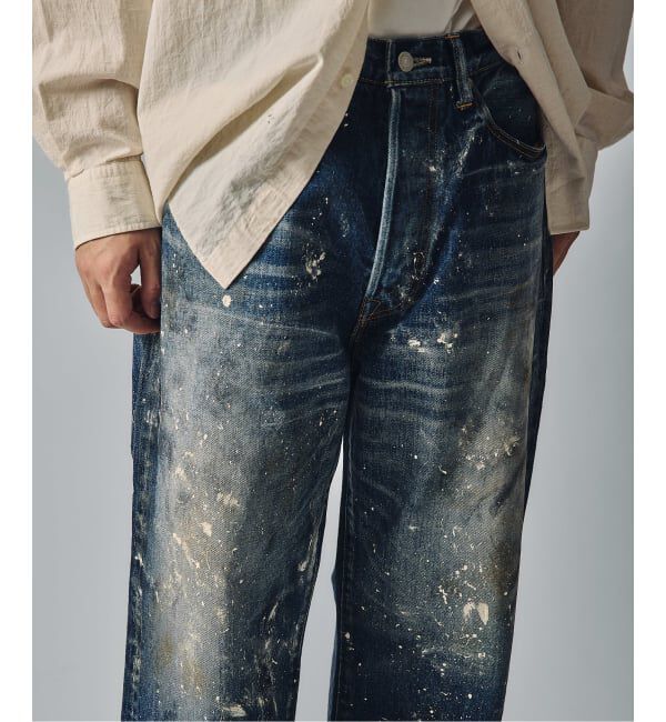 J.S.Homestead「《予約》J.S.Homestead / エイジングデニム ワイド 5ポケ ペイント」|デニム|