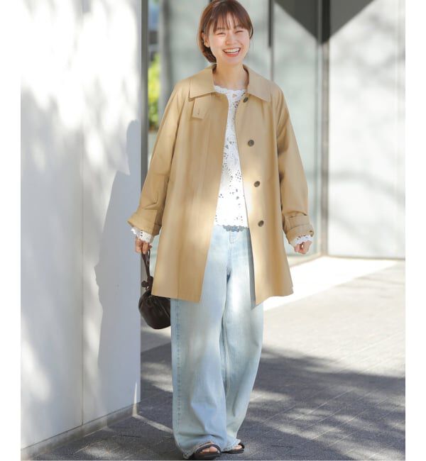 JOURNAL STANDARD relume「《追加》［26SS新作］コットンナイロンAラインステンコート」|ステンカラーコート|