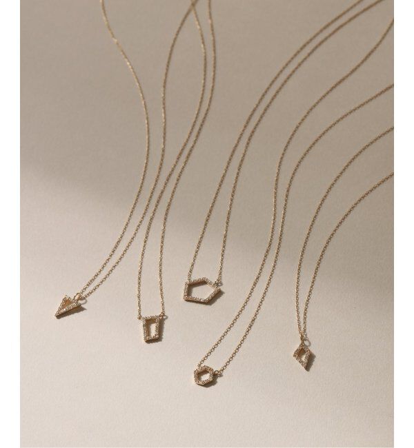 Lilas by Spick&Span「トラペゾイドダイヤ50cmネックレス K10」|ネックレス|