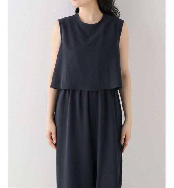 NOBLE「《追加》ダブルクレープスリーブレスオールインワン3」|オールインワン|