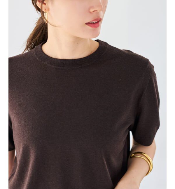 FRAMeWORK「イタリアヤーン basicハーフスリーブプルオーバー」|ニット・セーター|