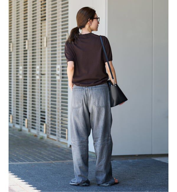 FRAMeWORK「イタリアヤーン basicハーフスリーブプルオーバー」|ニット・セーター|