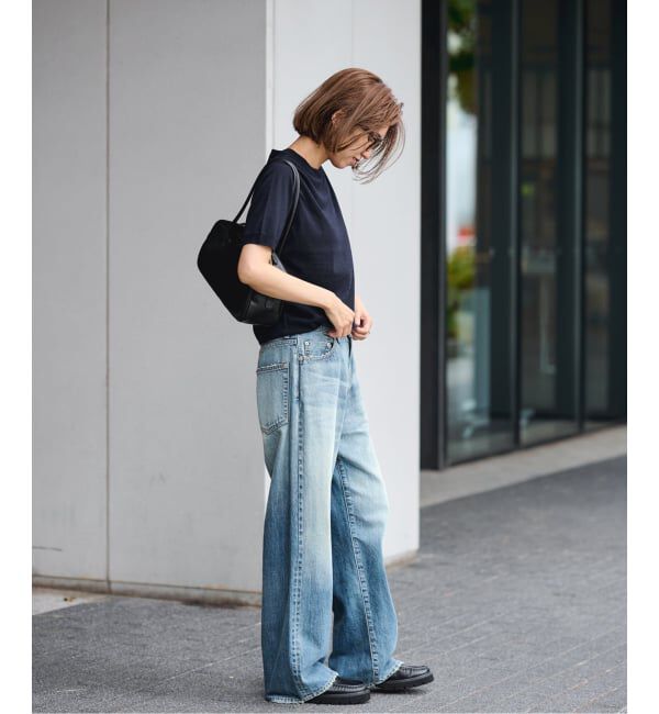 FRAMeWORK「イタリアヤーン basicハーフスリーブプルオーバー」|ニット・セーター|