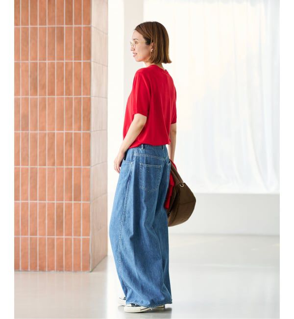 FRAMeWORK「イタリアヤーン basicハーフスリーブプルオーバー」|ニット・セーター|