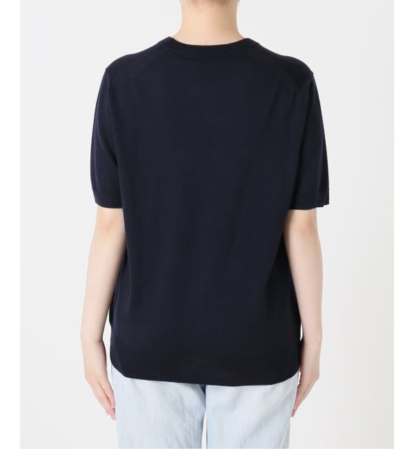 FRAMeWORK「イタリアヤーン basicハーフスリーブプルオーバー」|ニット・セーター|