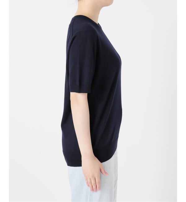 FRAMeWORK「イタリアヤーン basicハーフスリーブプルオーバー」|ニット・セーター|