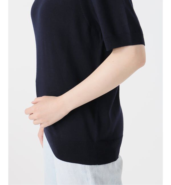 FRAMeWORK「イタリアヤーン basicハーフスリーブプルオーバー」|ニット・セーター|