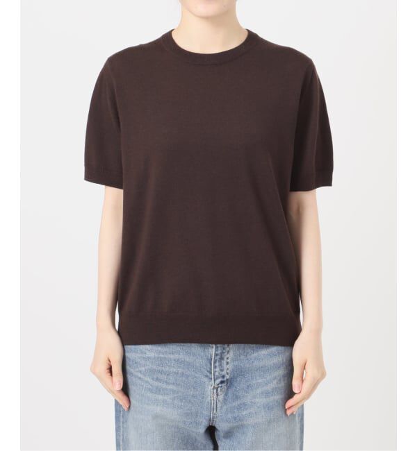 FRAMeWORK「イタリアヤーン basicハーフスリーブプルオーバー」|ニット・セーター|