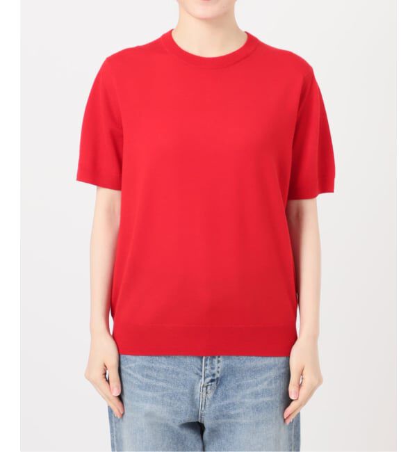 FRAMeWORK「イタリアヤーン basicハーフスリーブプルオーバー」|ニット・セーター|