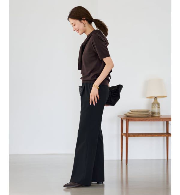 FRAMeWORK「イタリアヤーン basicハーフスリーブプルオーバー」|ニット・セーター|