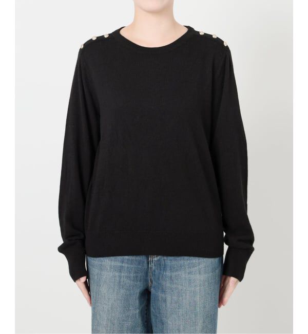 Spick and Span「VIS/Wショルダーボタンプルオーバー」|ニット・セーター|