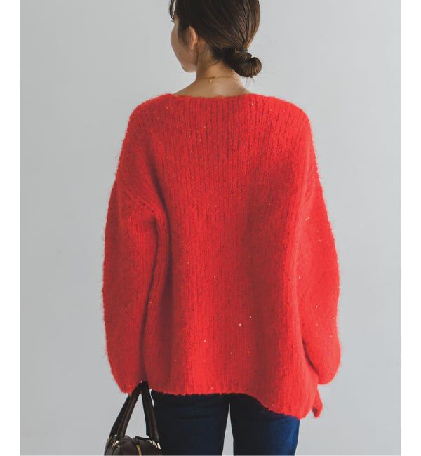 NOBLE「COUTURE D&rsquo;ADAM/クチュールドアダム Sequin Fluffy Knit カーディガン」|カーディガン|