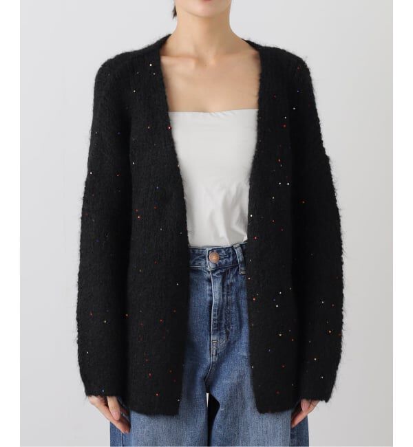 NOBLE「COUTURE D&rsquo;ADAM/クチュールドアダム Sequin Fluffy Knit カーディガン」|カーディガン|
