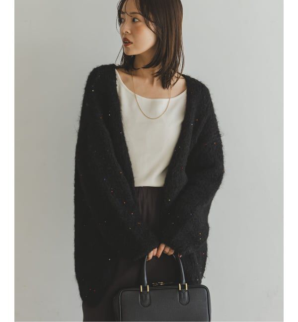 NOBLE「COUTURE D&rsquo;ADAM/クチュールドアダム Sequin Fluffy Knit カーディガン」|カーディガン|