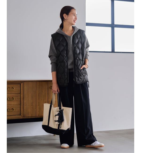 FRAMeWORK「TAION/タイオン MILITARY V NECK WZIPダウンベスト」|ダウン|