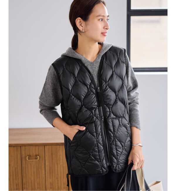 FRAMeWORK「TAION/タイオン MILITARY V NECK WZIPダウンベスト」|ダウン|