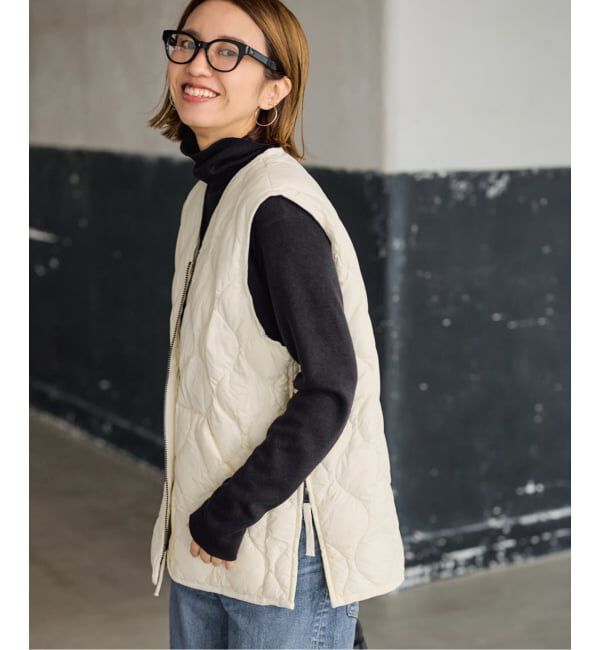 FRAMeWORK「TAION/タイオン MILITARY V NECK WZIPダウンベスト」|ダウン|