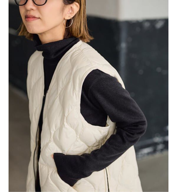FRAMeWORK「TAION/タイオン MILITARY V NECK WZIPダウンベスト」|ダウン|