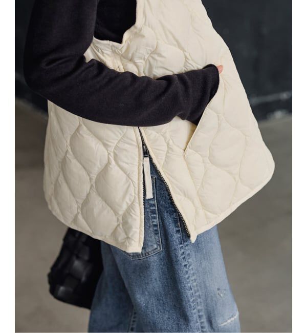 FRAMeWORK「TAION/タイオン MILITARY V NECK WZIPダウンベスト」|ダウン|