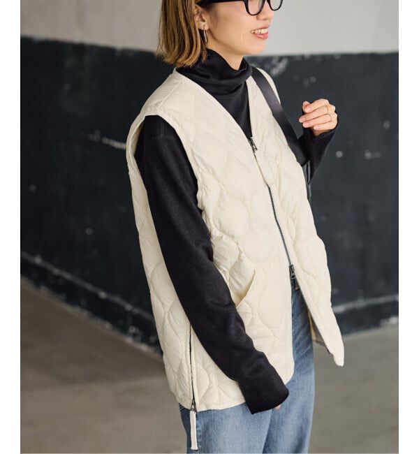 FRAMeWORK「TAION/タイオン MILITARY V NECK WZIPダウンベスト」|ダウン|