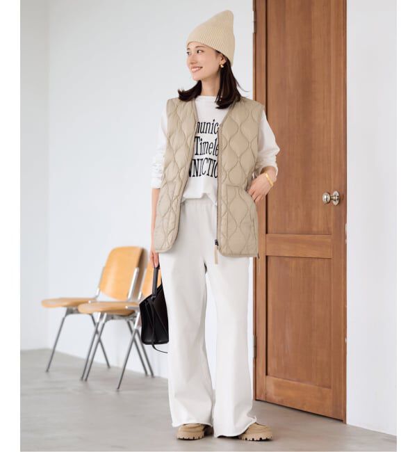 FRAMeWORK「TAION/タイオン MILITARY V NECK WZIPダウンベスト」|ダウン|