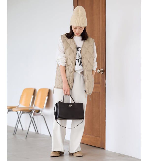 FRAMeWORK「TAION/タイオン MILITARY V NECK WZIPダウンベスト」|ダウン|