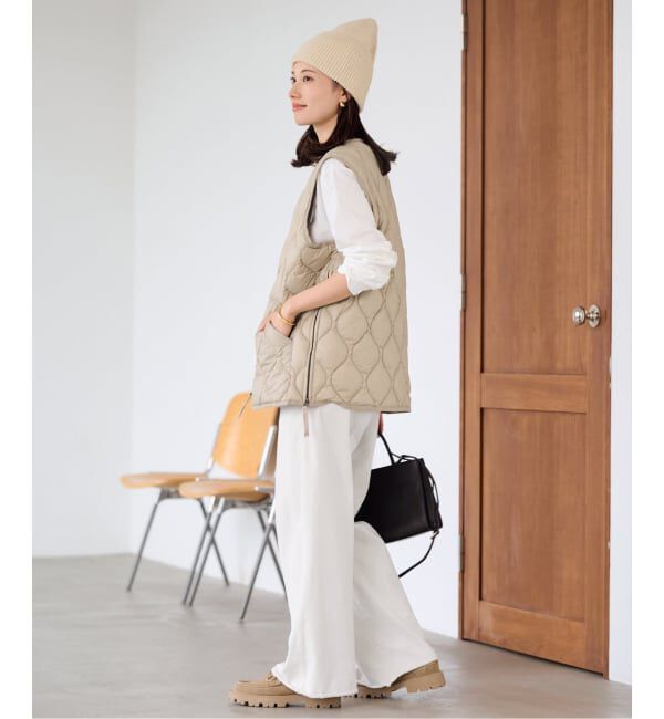 FRAMeWORK「TAION/タイオン MILITARY V NECK WZIPダウンベスト」|ダウン|