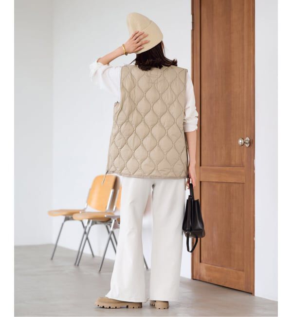 FRAMeWORK「TAION/タイオン MILITARY V NECK WZIPダウンベスト」|ダウン|