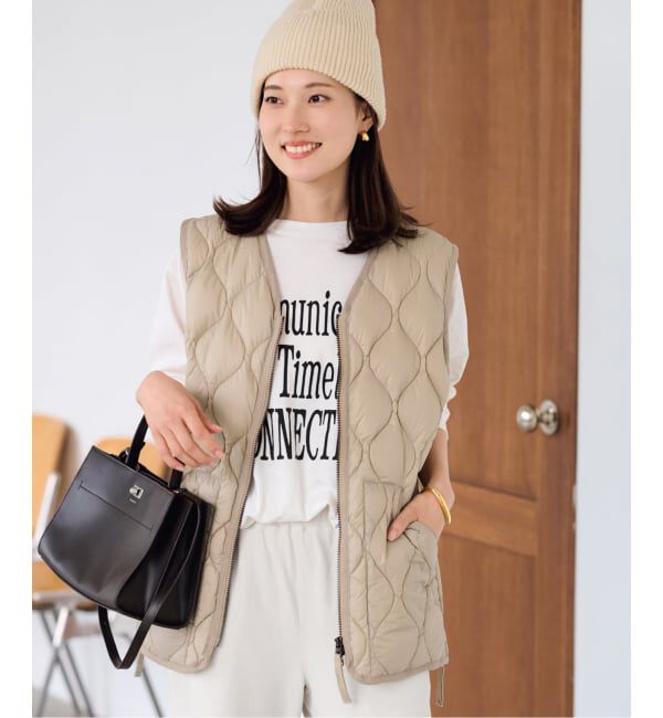 FRAMeWORK「TAION/タイオン MILITARY V NECK WZIPダウンベスト」|ダウン|