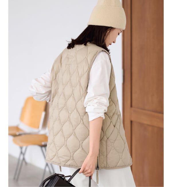 FRAMeWORK「TAION/タイオン MILITARY V NECK WZIPダウンベスト」|ダウン|