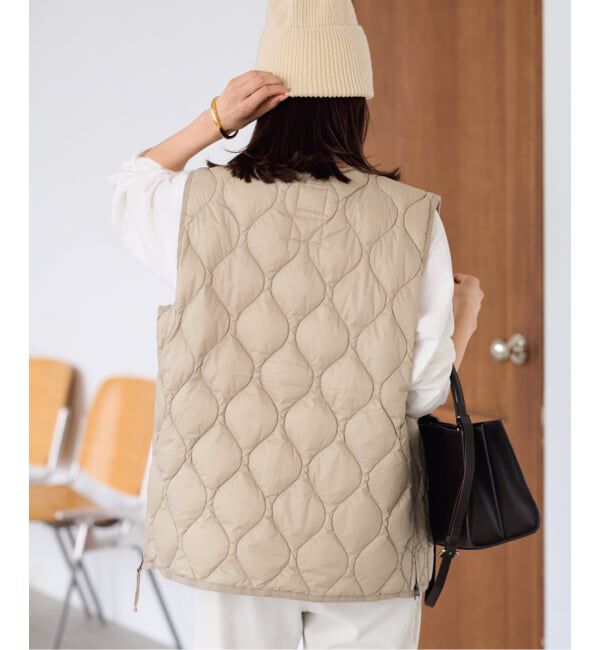 FRAMeWORK「TAION/タイオン MILITARY V NECK WZIPダウンベスト」|ダウン|