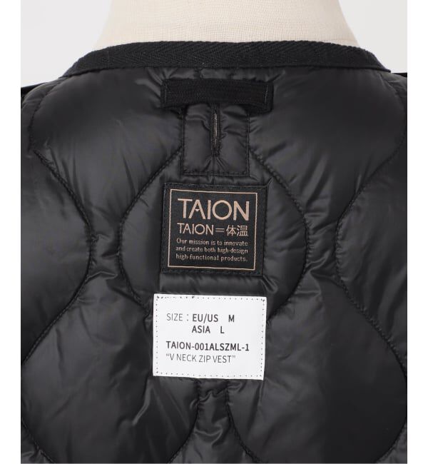 FRAMeWORK「TAION/タイオン MILITARY V NECK WZIPダウンベスト」|ダウン|