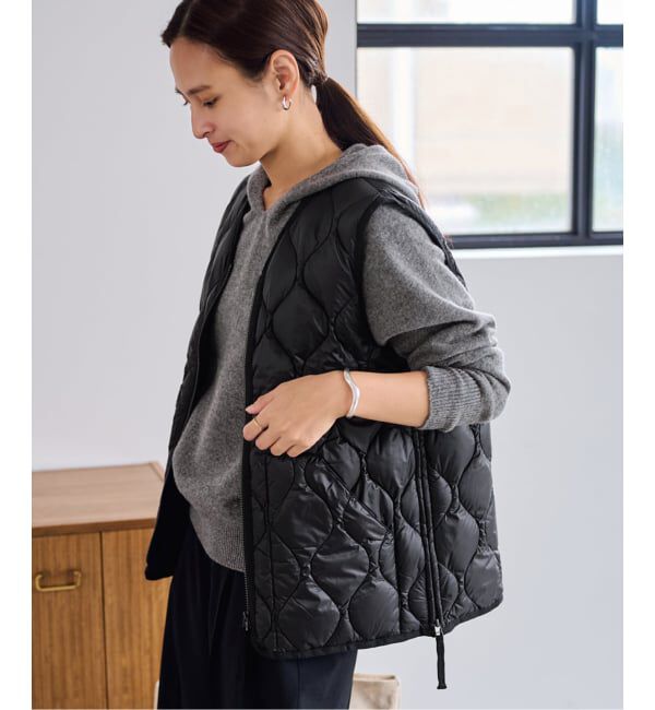 FRAMeWORK「TAION/タイオン MILITARY V NECK WZIPダウンベスト」|ダウン|