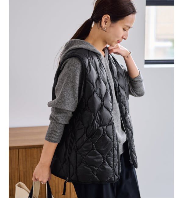 FRAMeWORK「TAION/タイオン MILITARY V NECK WZIPダウンベスト」|ダウン|