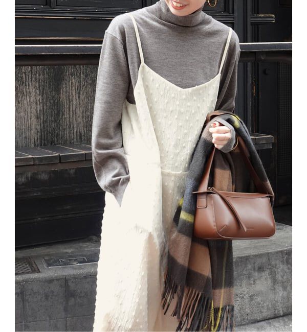 Spick and Span「《WEB限定》ドットジャガードサロペット」|オールインワン|