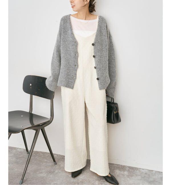 Spick and Span「《WEB限定》ドットジャガードサロペット」|オールインワン|