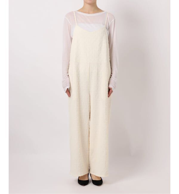 Spick and Span「《WEB限定》ドットジャガードサロペット」|オールインワン|