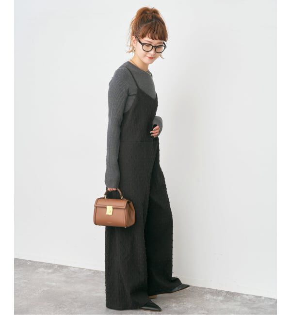 Spick and Span「《WEB限定》ドットジャガードサロペット」|オールインワン|