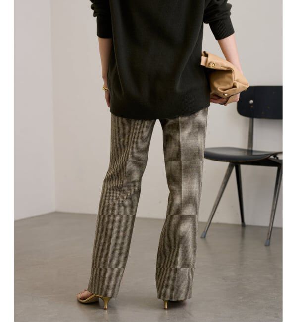 FRAMeWORK「≪WEB限定 / 追加≫両面起毛フレアーパンツ（チェック柄）」|スラックス|