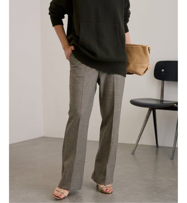 FRAMeWORK「≪WEB限定 / 追加≫両面起毛フレアーパンツ（チェック柄）」|スラックス|