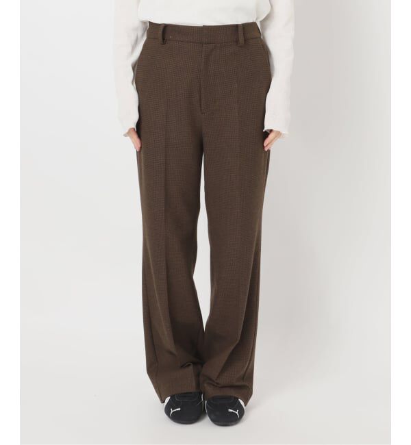 FRAMeWORK「≪WEB限定 / 追加≫両面起毛フレアーパンツ（チェック柄）」|スラックス|