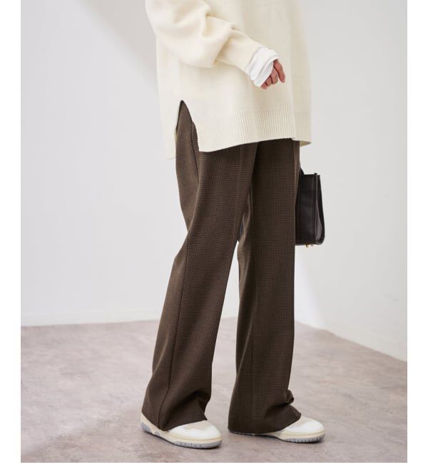 FRAMeWORK「≪WEB限定 / 追加≫両面起毛フレアーパンツ（チェック柄）」|スラックス|