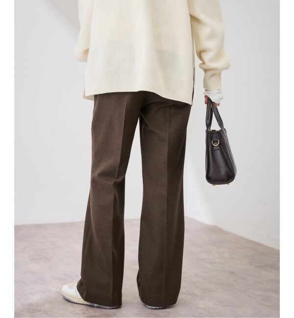 FRAMeWORK「≪WEB限定 / 追加≫両面起毛フレアーパンツ（チェック柄）」|スラックス|