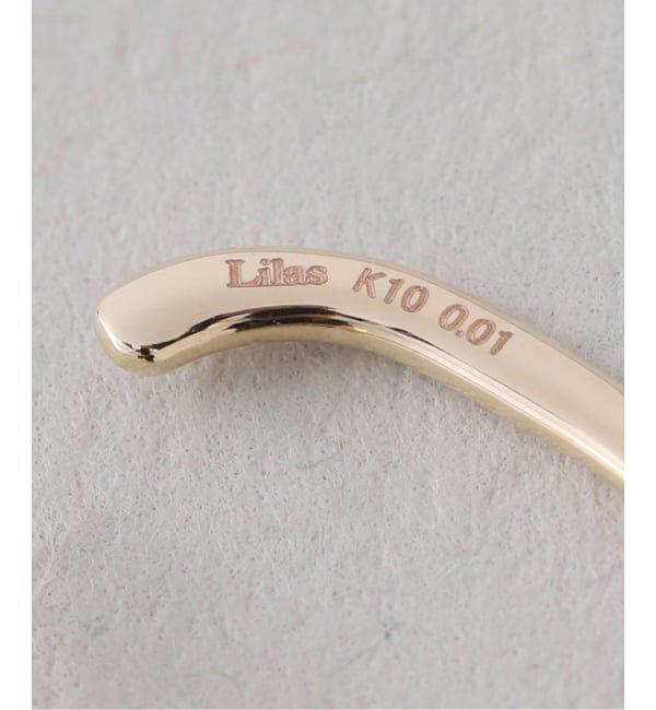 Lilas by Spick&Span「クロスダイヤイヤーカフ K10（片耳）」|イヤーカフ|