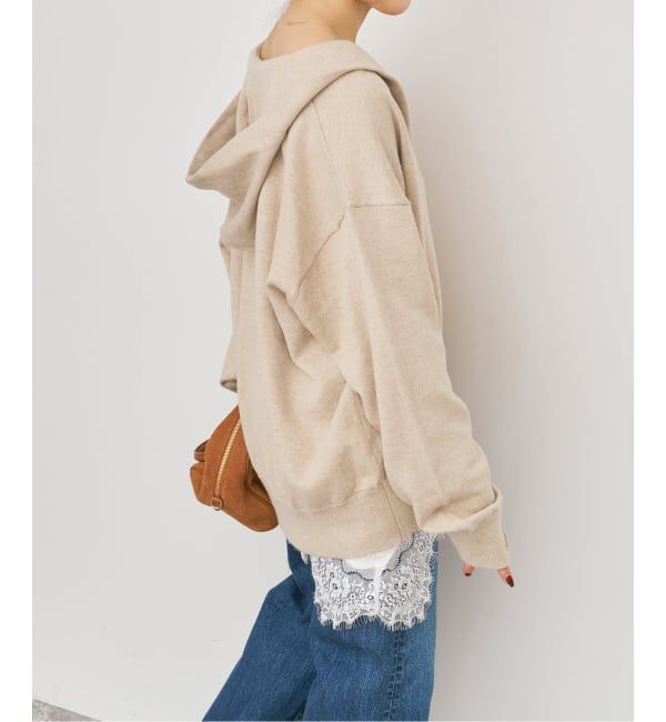 Spick and Span「コットンカシミヤフードニットプルオーバー」|ニット・セーター|